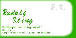 rudolf kling business card